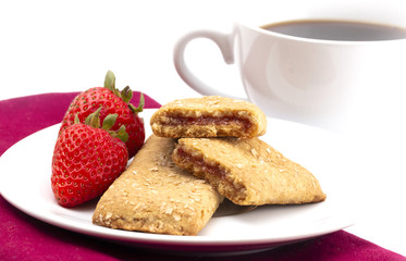 Whole Grain Breakfast Bar on a White Background