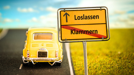 Schild 355 - Loslassen