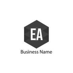Initial Letter EA Logo Template Design