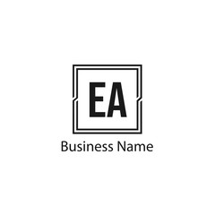 Initial Letter EA Logo Template Design