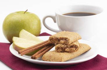Whole Grain Breakfast Bar on a White Background