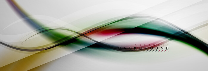 Naklejka premium Smooth flowing wave motion concept background