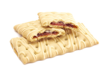 Low Calorie Fruit Filled Treat on a White Background