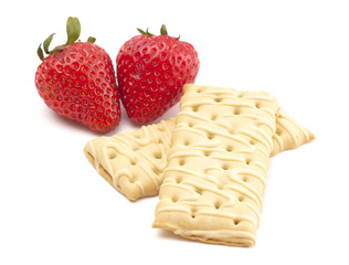 Low Calorie Fruit Filled Treat on a White Background