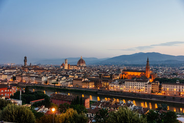 Fototapeta na wymiar Pre-dawn Sunrise in Florence