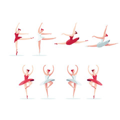 Vector illustration of a ballerina collection © pikolorante