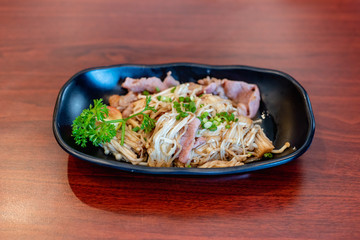Buttered Enoki and Bacon, Japan food