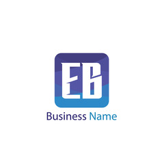 Fototapeta premium Initial Letter EB Logo Template Design