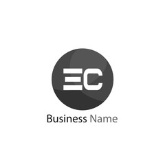 Initial Letter EC Logo Template Design