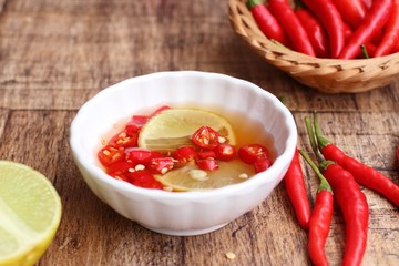 Chili fish sauce with lemon