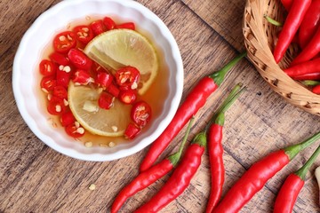Chili fish sauce with lemon