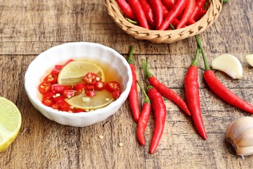 Chili fish sauce with lemon