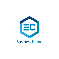 Initial Letter EC Logo Template Design