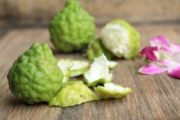 kaffir lime and lemon