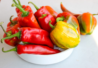 Lots of red peppers