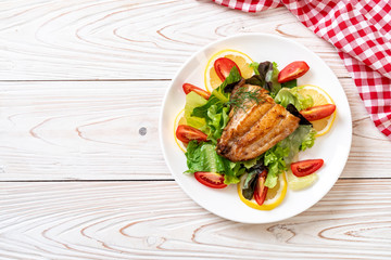 grilled snapper fish steak