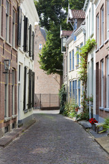 Fototapeta na wymiar Picturesque street in Zutphen