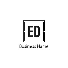 Fototapeta premium Initial Letter ED Logo Template Design