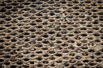 the texture of an old rusty grunge grid