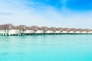 Overwater bungalow in the Indian Ocean
