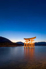 Fotobehang Grote poort in Miyajima, Japan © eyetronic