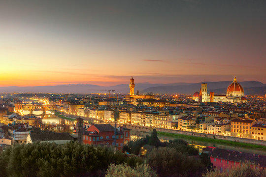 Sunset view of Florence © adisa