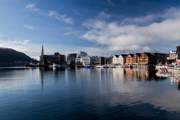 Naklejka premium Norway - Tromso Old Town view 