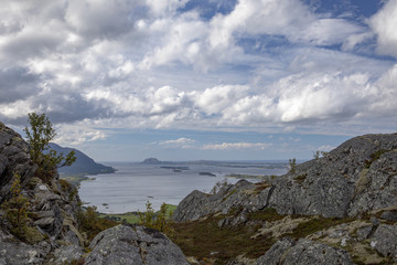 Wanderlust in the mountains of Bronnoy municipality Northern Norway