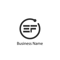 Initial Letter EF Logo Template Design