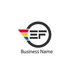 Initial Letter EF Logo Template Design