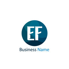 Initial Letter EF Logo Template Design