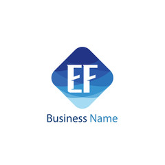 Initial Letter EF Logo Template Design