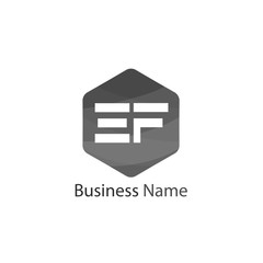 Initial Letter EF Logo Template Design