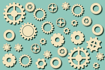 Gears mechanism concept.  Industrial technology background