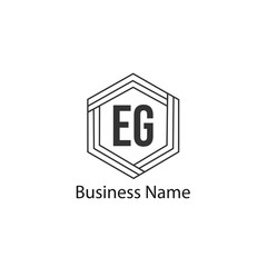 Initial Letter EG Logo Template Design