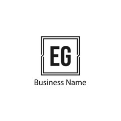 Obraz premium Initial Letter EG Logo Template Design