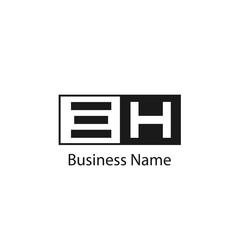 Fototapeta premium Initial Letter EH Logo Template Design