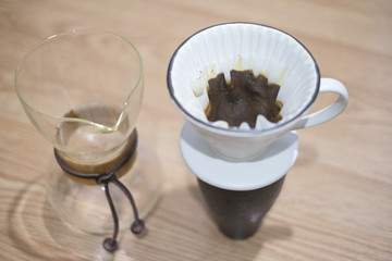 Hand Drip Coffee, Manual Brew Coffee Tools, Background 