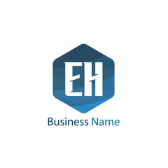 Initial Letter EH Logo Template Design