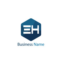Initial Letter EH Logo Template Design