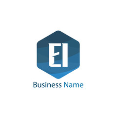 Initial Letter EI Logo Template Design