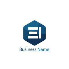 Initial Letter EI Logo Template Design