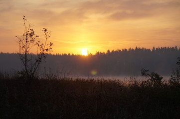 Obraz premium Sunrise on lake 2