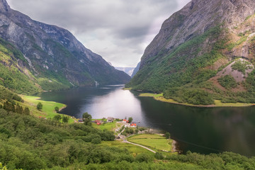 Travel concepr. Norway famous Sognefjord.