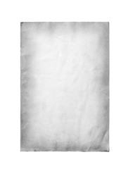 Old paper texture on white background