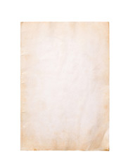Old paper texture on white background