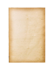 Old paper texture on white background