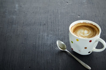 High Angle View Of Coffee On Table