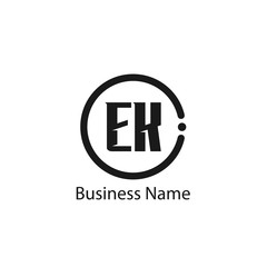 Fototapeta premium Initial Letter EK Logo Template Design