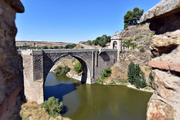 St. Martin bridge (Puente de San Martín) in Toledo, Spain